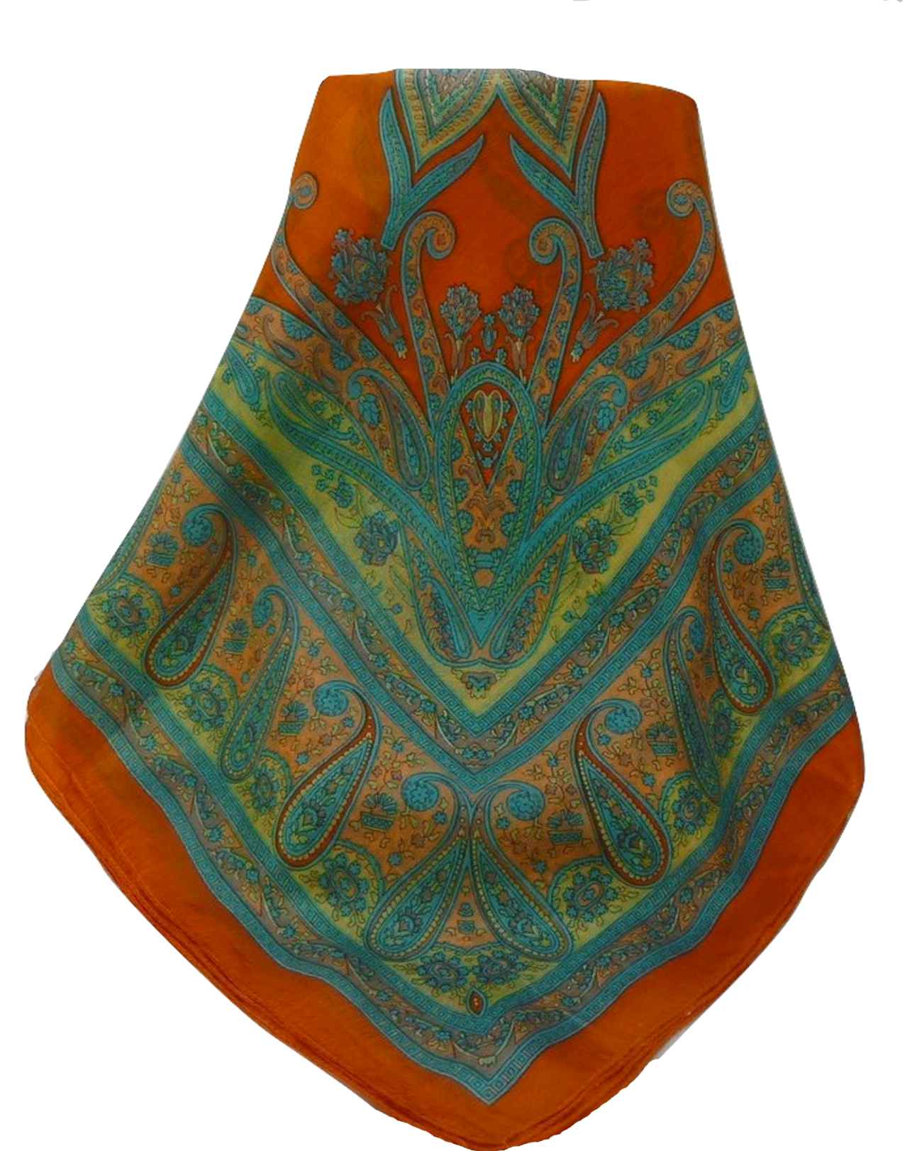 Echarpe Traditional Soie de Mûrier Yana Terracotta de Pashmina & Silk 