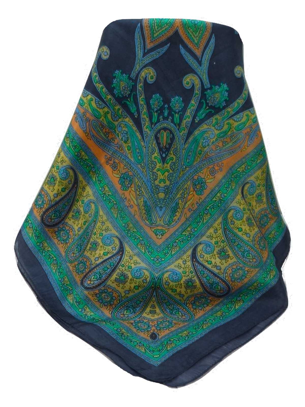 Echarpe Traditional Soie de Mûrier Yana Navy de Pashmina & Silk 