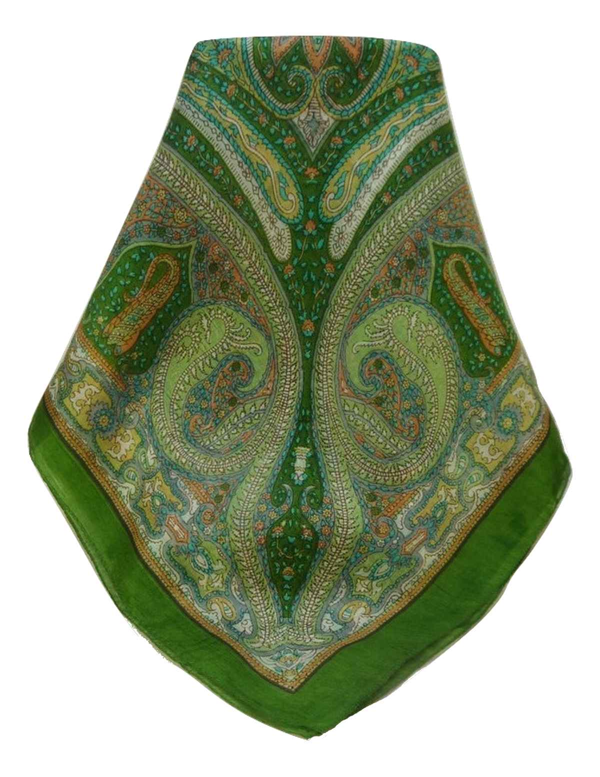 Mulberry Silk Traditional Square Scarf Vayvia Sage by Pashmina & Silk