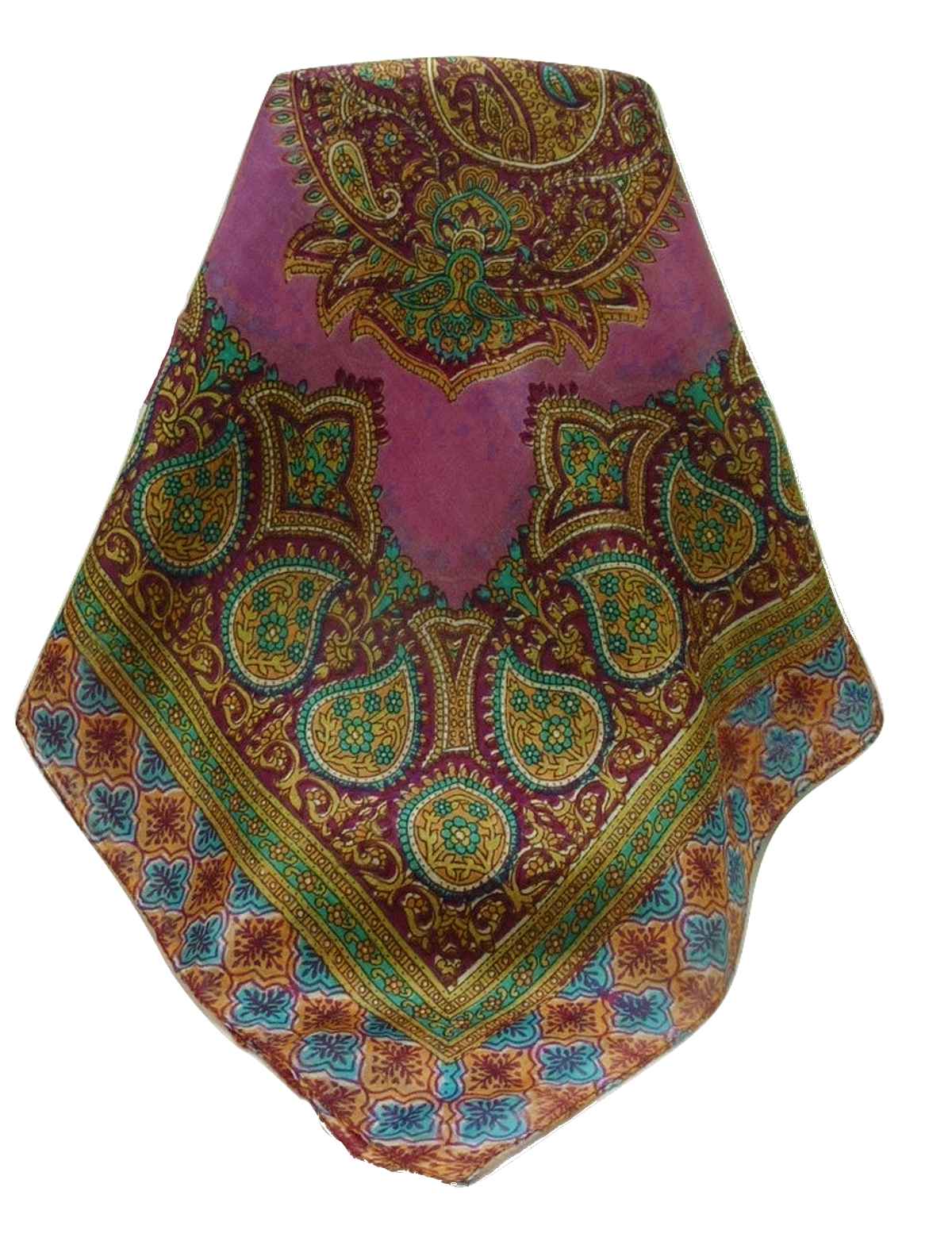 Mulberry Silk Traditional Square Scarf Obi Rose by Pashmina & Silk