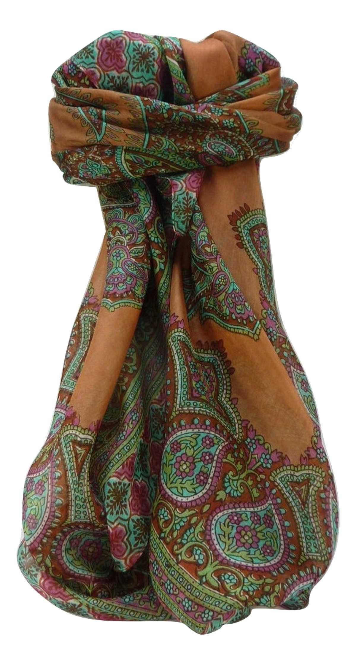 Mulberry Silk Traditional Square Scarf Obi Blush by Pashmina & Silk