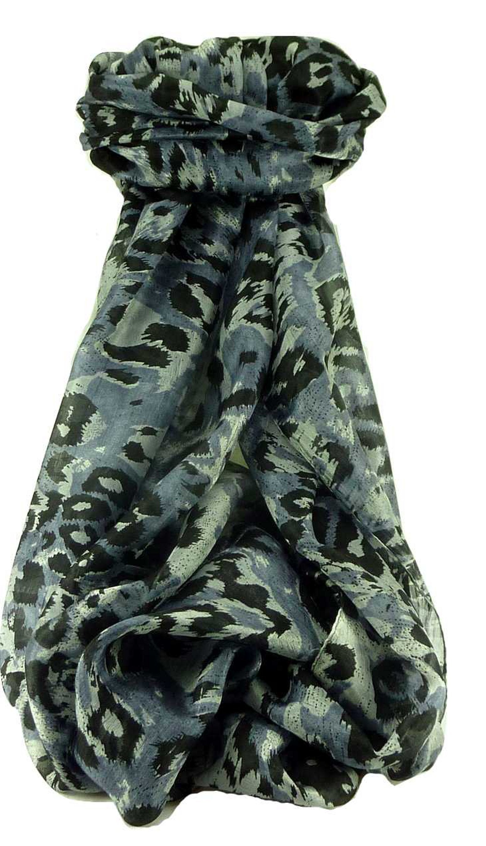 Sciarpa Lunga Contemporary Seta di Gelso Rhona Charcoal da Pashmina & Silk