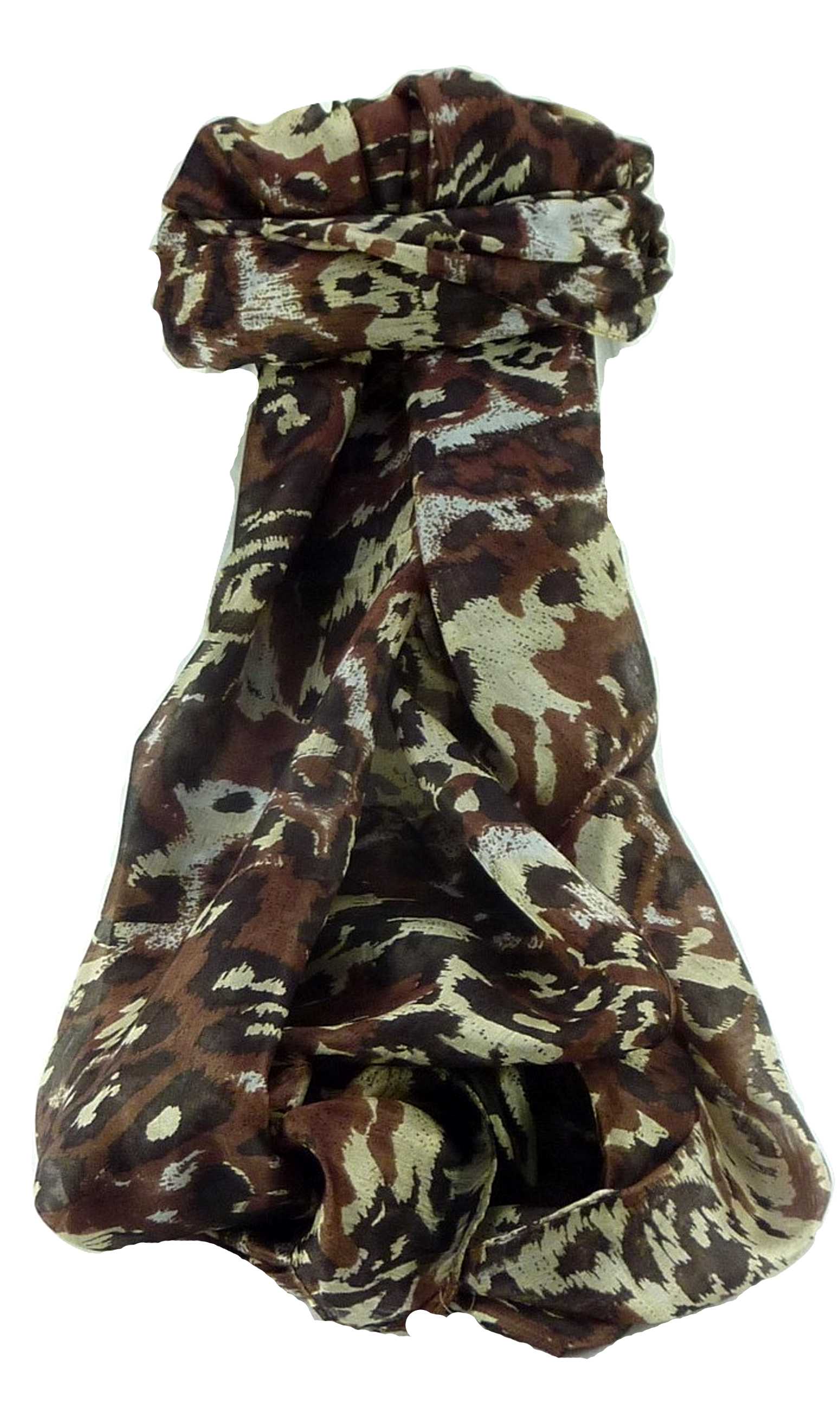 Sciarpa Lunga Contemporary Seta di Gelso Rhona Chestnut da Pashmina & Silk