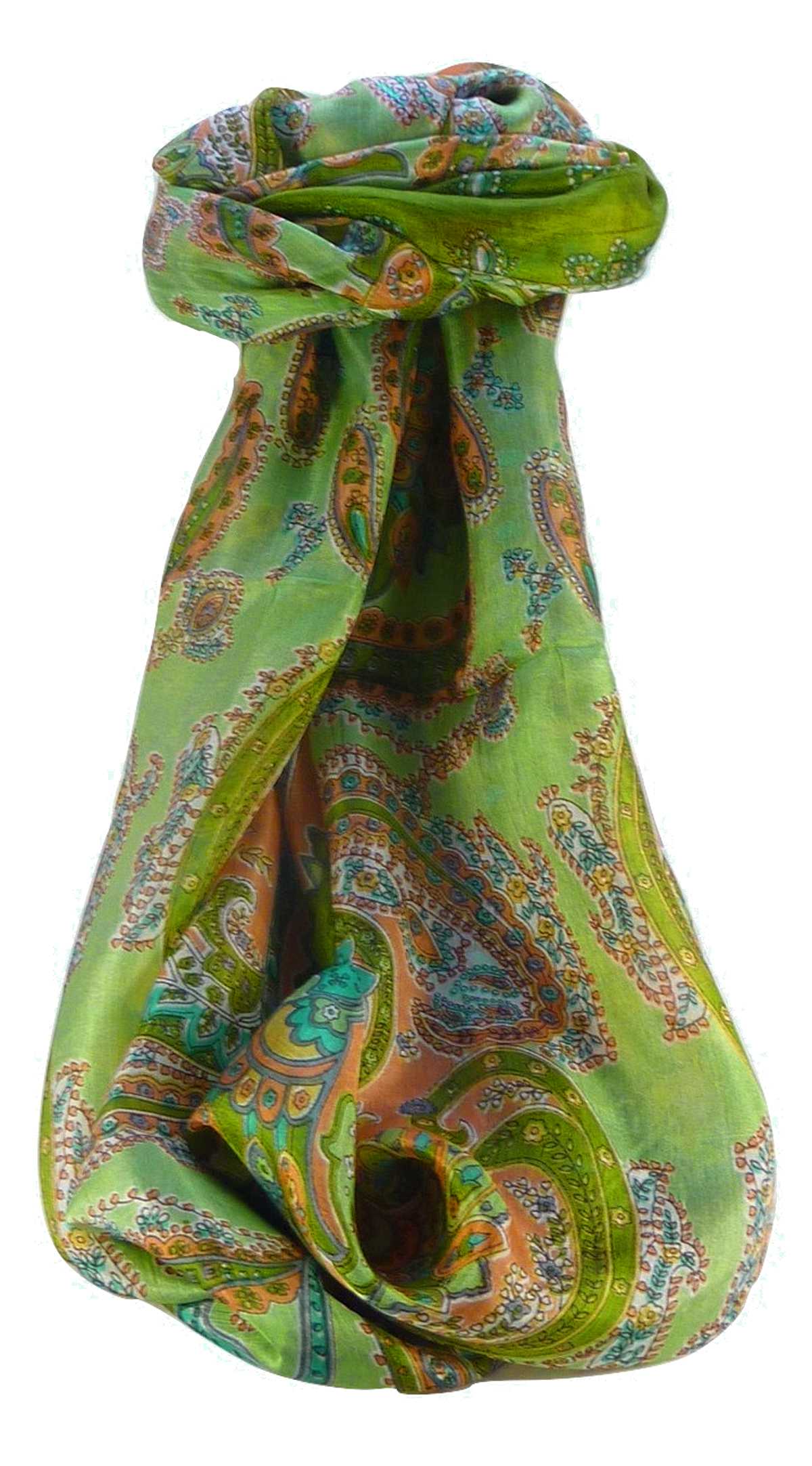 Mulberry Silk Traditional Long Scarf Shipra Charcoal by Pashmina & Silk