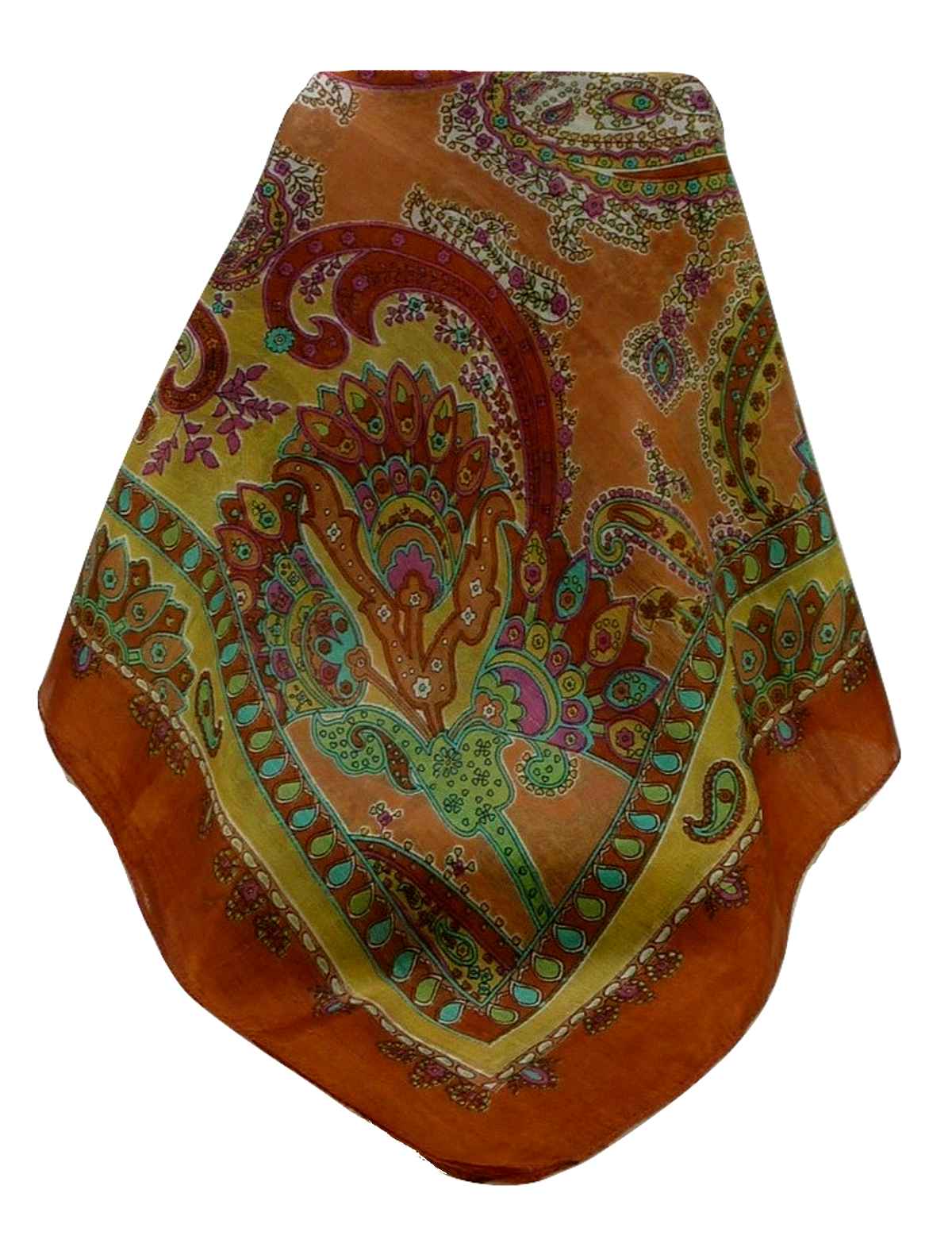 Mulberry Silk Traditional Long Scarf Shipra Copper by Pashmina & Silk