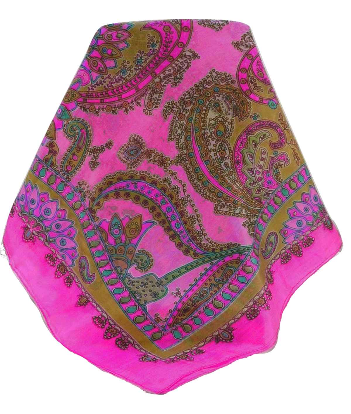 Mulberry Silk Traditional Long Scarf Shipra Pink by Pashmina & Silk