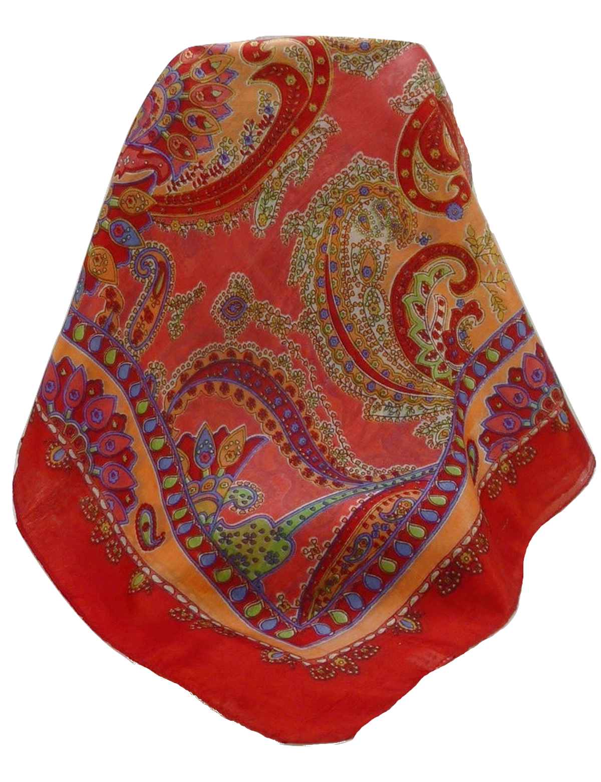 Mulberry Silk Traditional Long Scarf Shipra Scarlet by Pashmina & Silk