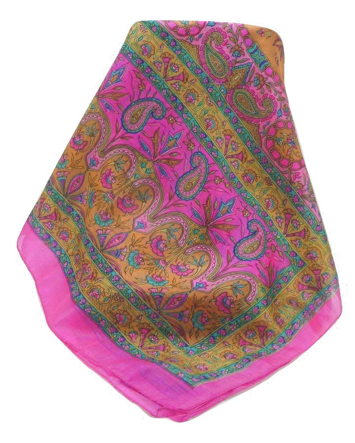 Tradizionale Sciarpa Longa di Seta Sarayu Pink di Pashmina & Silk