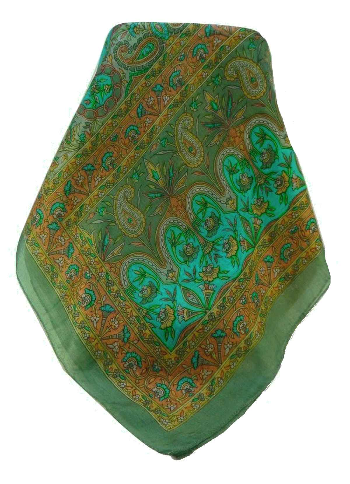 Tradizionale Sciarpa Longa di Seta Sarayu Sage di Pashmina & Silk