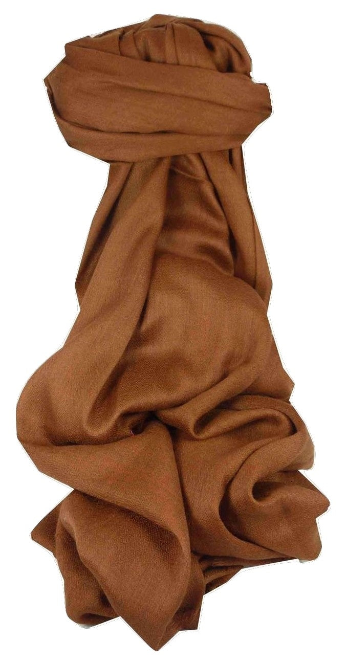 Fine Cashmere Stole Karakoram Birds-Eye Weave Sienna by Pashmina & Silk