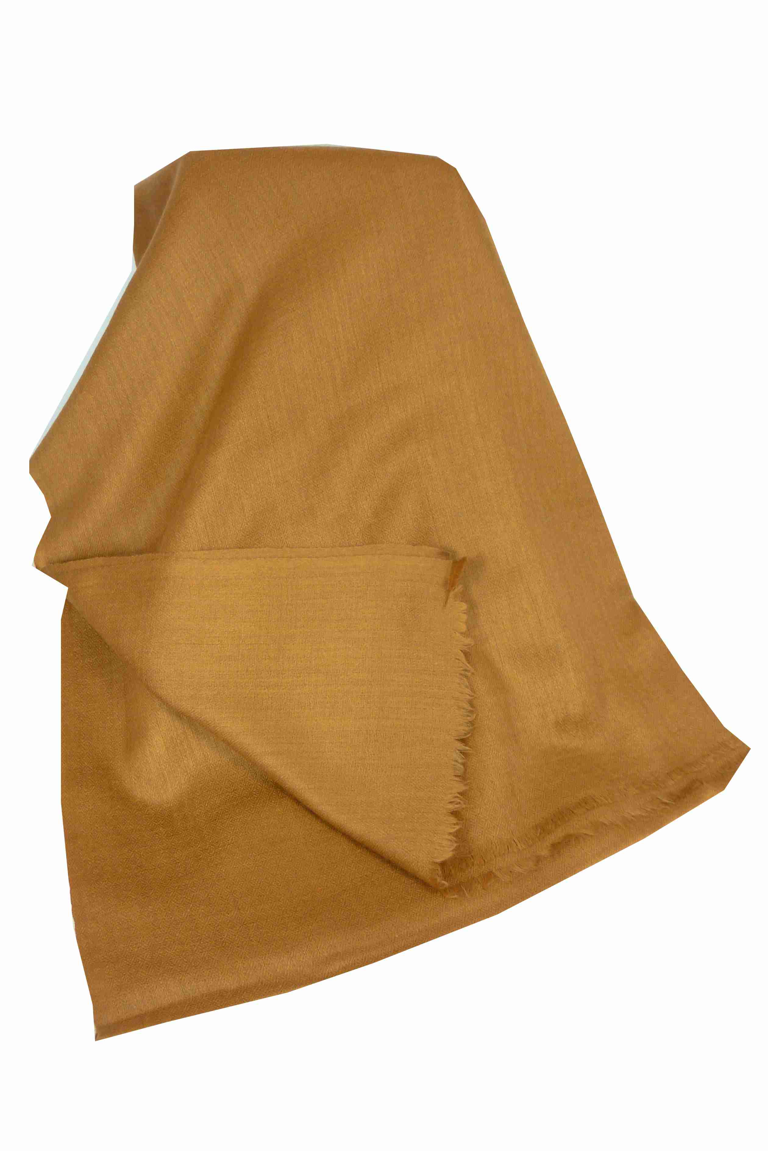 Cashmere Stola Fino Karakorum Birds Eye-Weave Caramel di Pashmina & Silk