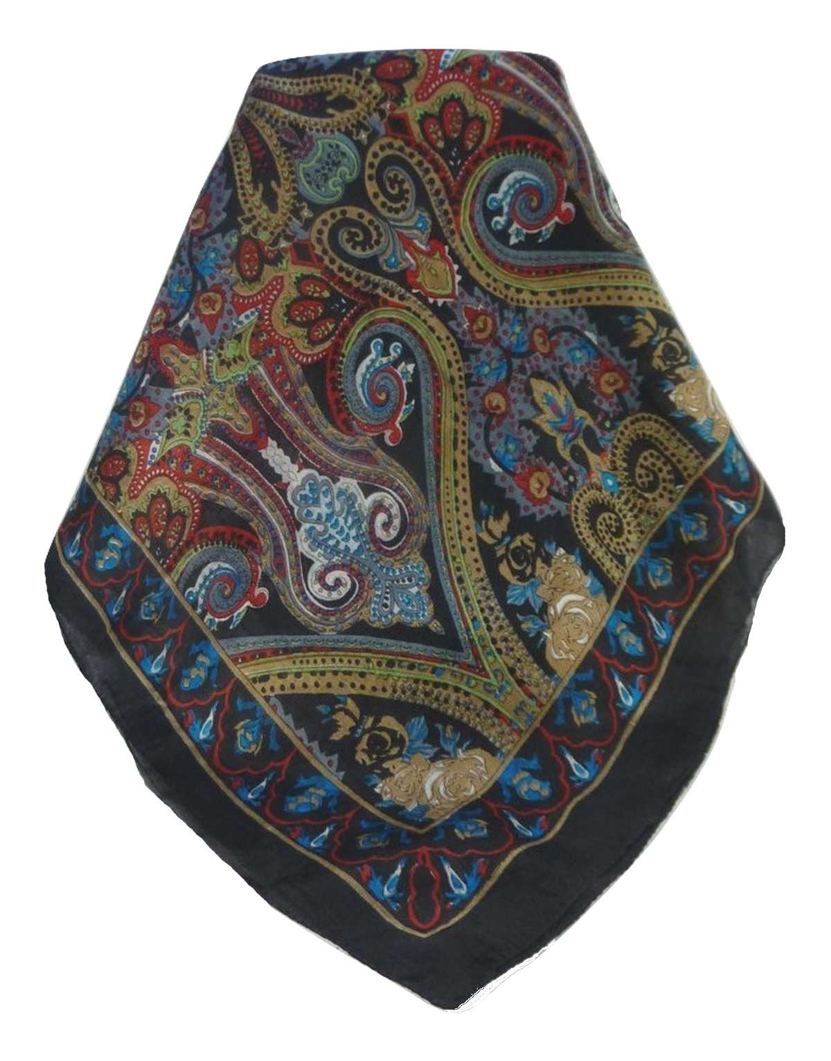 Foulard Traditional Soie de Mûrier Godavary Black de Pashmina & Silk 