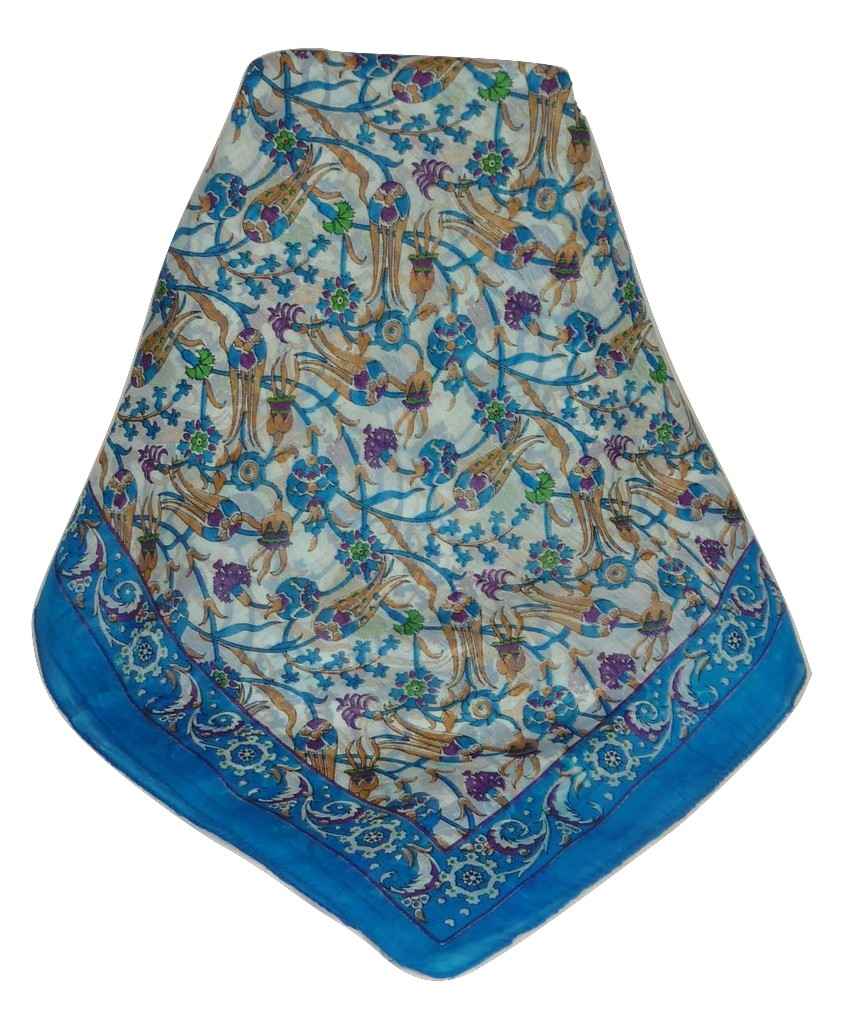 Sciarpa Lunga Contemporary Seta di Gelso Mantri Aquamarine da Pashmina & Silk