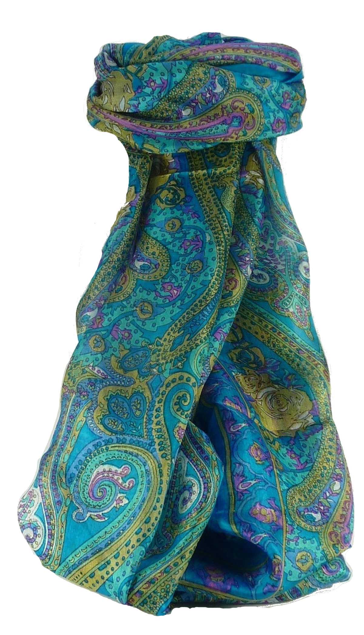 Foulard Traditional Soie de Mûrier Godavary Aqua de Pashmina & Silk 