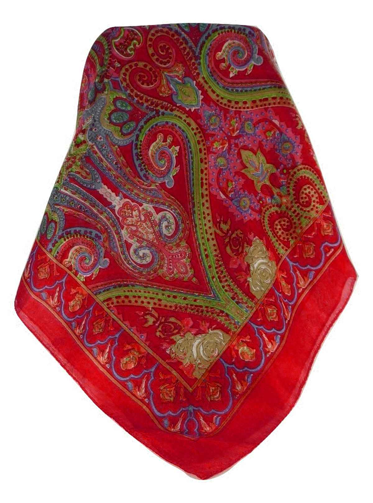 Foulard Traditional Soie de Mûrier Godavary Scarlet de Pashmina & Silk 