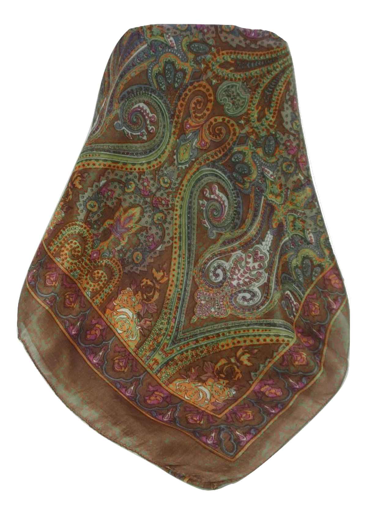 Foulard Traditional Soie de Mûrier Godavary Chestnut de Pashmina & Silk 