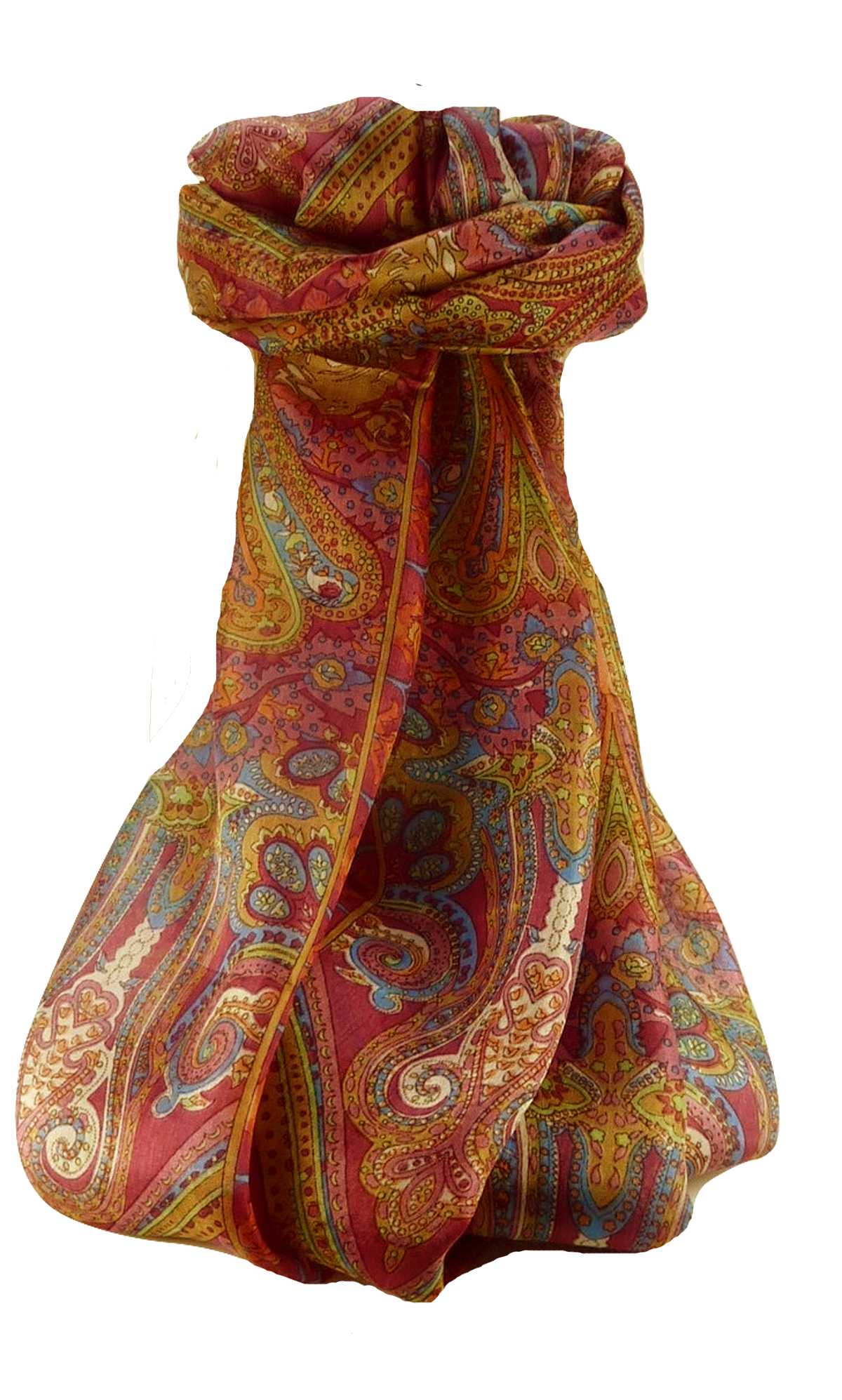 Foulard Traditional Soie de Mûrier Godavary Rose de Pashmina & Silk 
