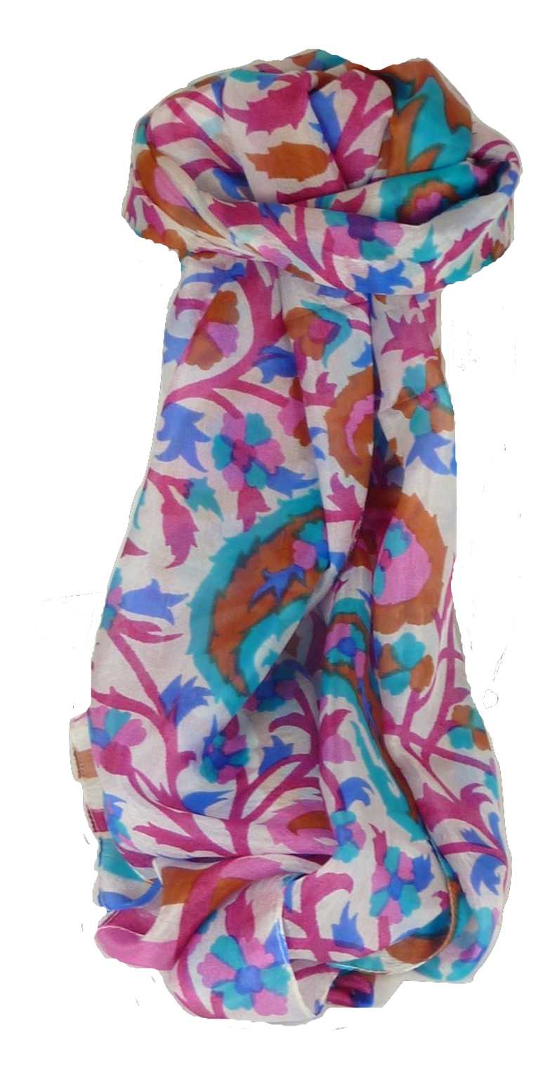 Mulberry Silk Contemporary Long Scarf Mooli Cerise by Pashmina & Silk