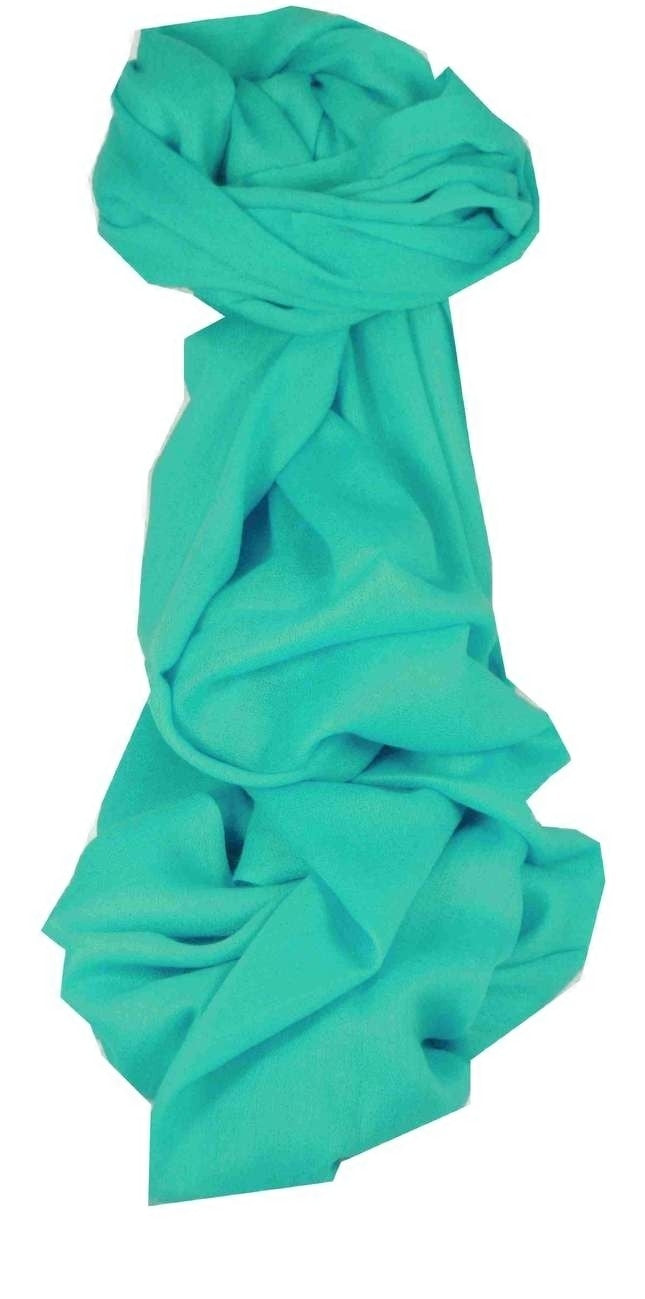 Cashmere Stola Fino Karakorum Birds Eye-Weave Aquamarine di Pashmina & Silk