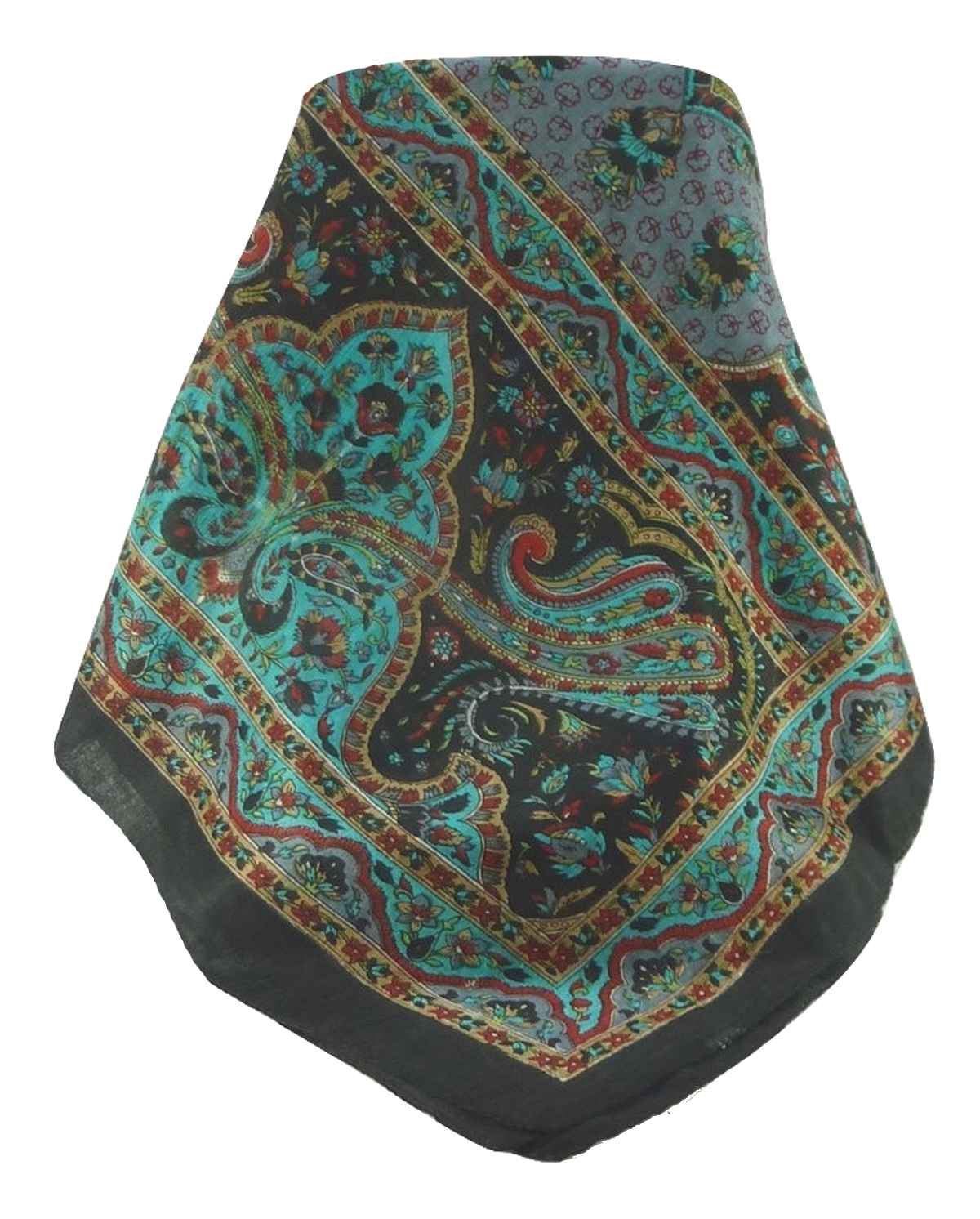 Tradizionale Sciarpa Longa di Seta Cauver Black di Pashmina & Silk