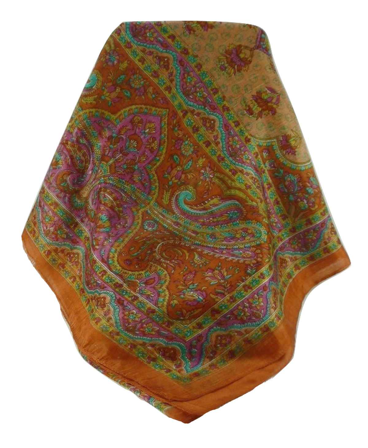 Tradizionale Sciarpa Longa di Seta Cauver Copper di Pashmina & Silk
