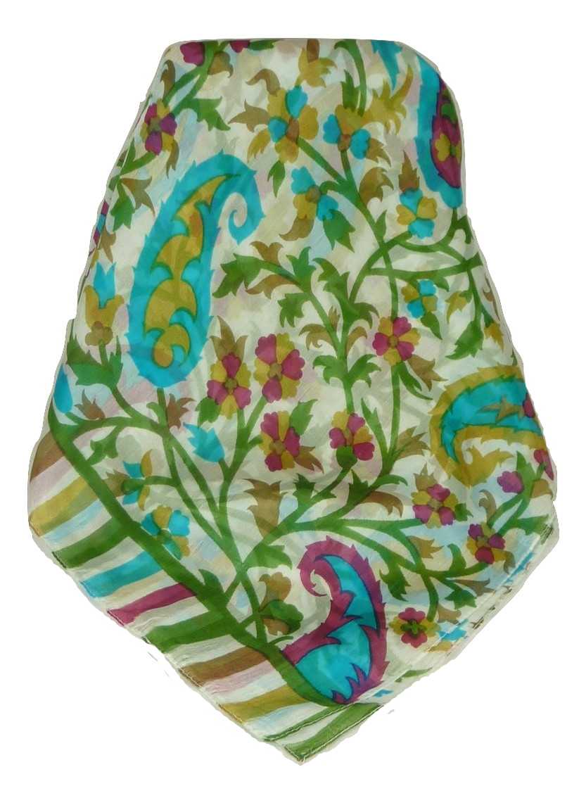 Mulberry Silk Contemporary Long Scarf Mooli Peony by Pashmina & Silk