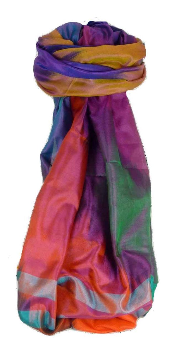 Varanasi Premium Silk Long Scarf 3699 GIFT BOX WRAPPED by Pashmina & Silk