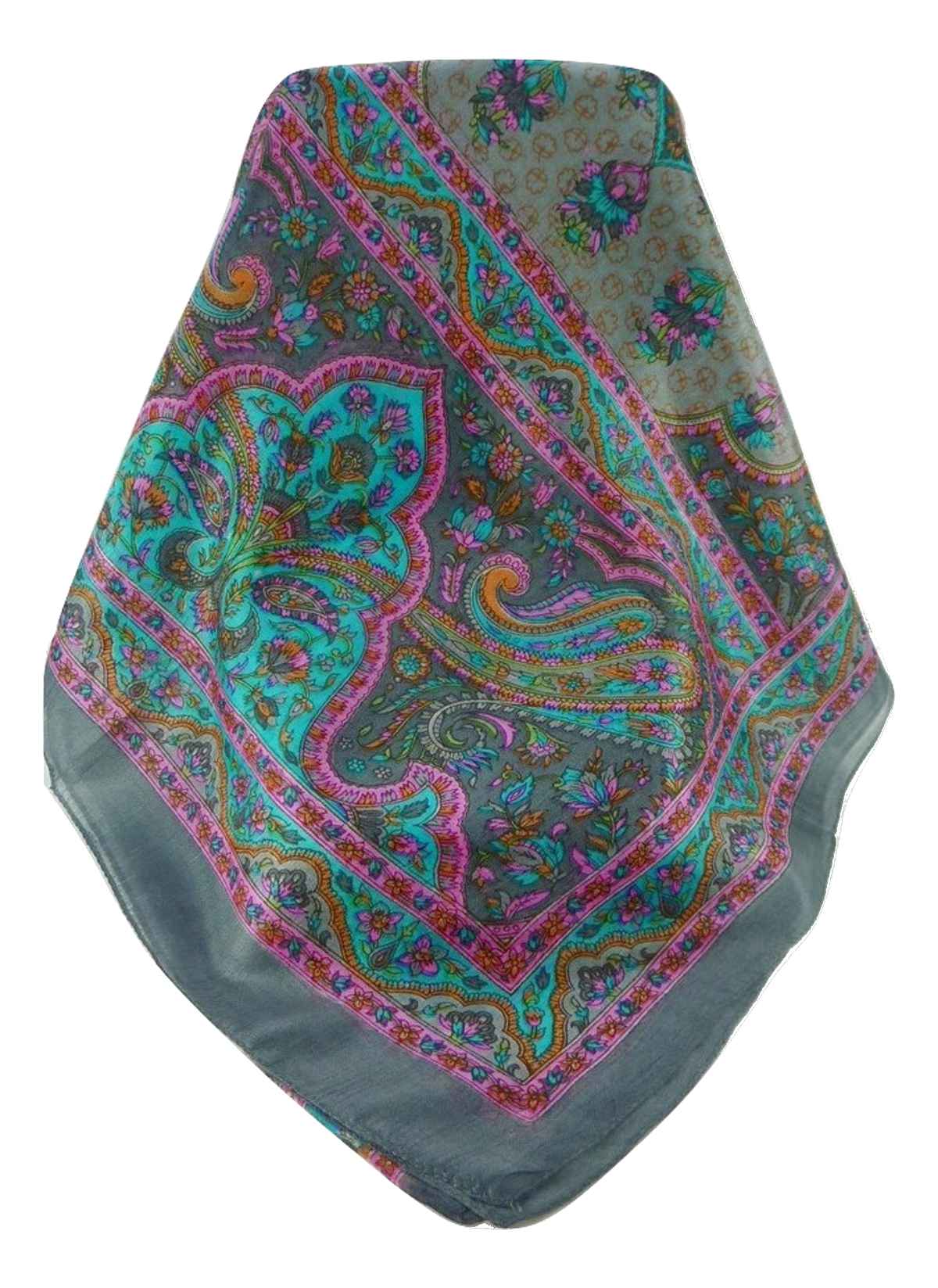 Tradizionale Sciarpa Longa di Seta Cauver Charcoal di Pashmina & Silk