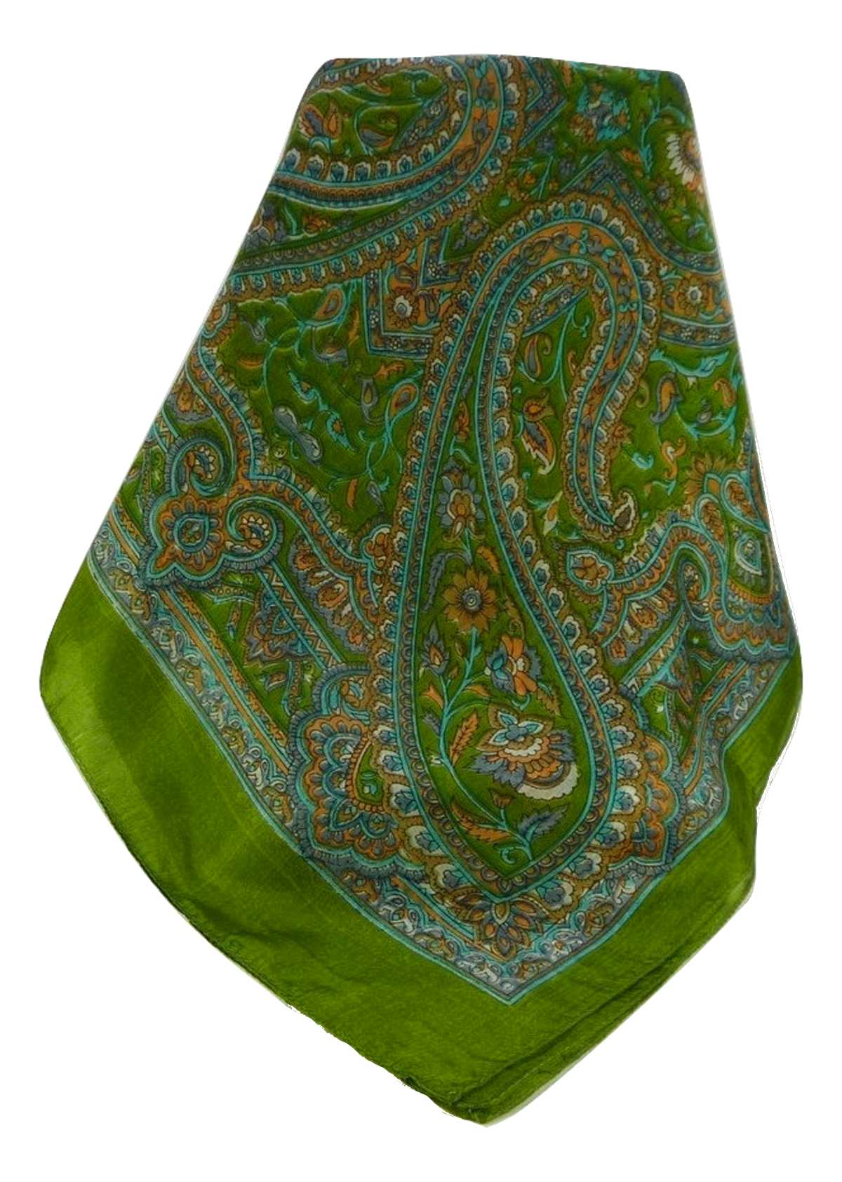 Tradizionale Sciarpa Longa di Seta Kareng Sage di Pashmina & Silk