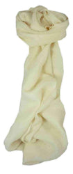 Fine Cashmere Scarf Ivory by Pashmina & Silk