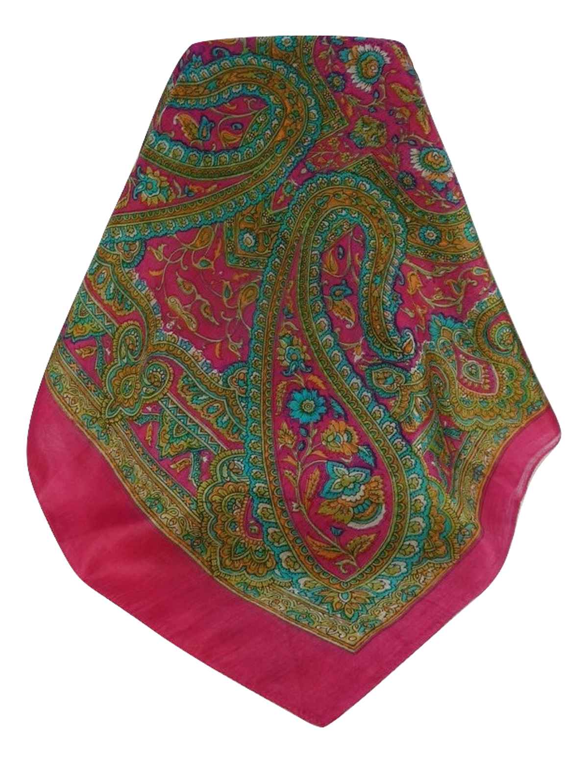 Tradizionale Sciarpa Longa di Seta Kareng Pink di Pashmina & Silk