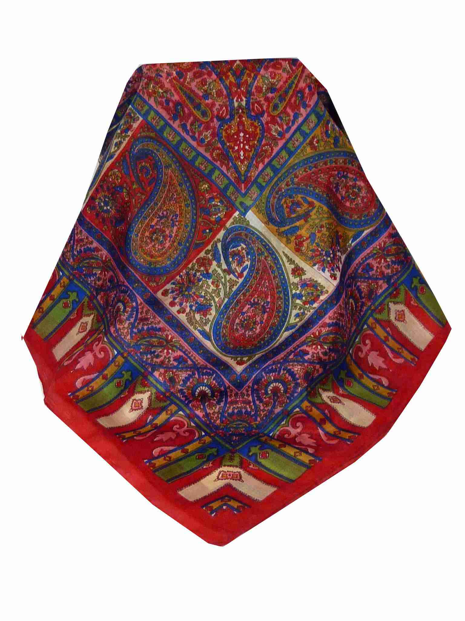Tradizionale Sciarpa Quadrata di Seta Aimee Red di Pashmina & Silk