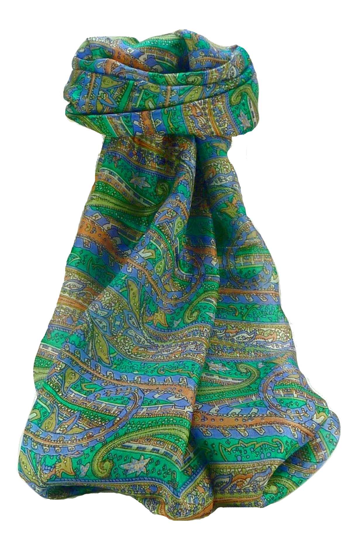 Foulard Traditional Soie de Mûrier Gosthani Emerald de Pashmina & Silk 