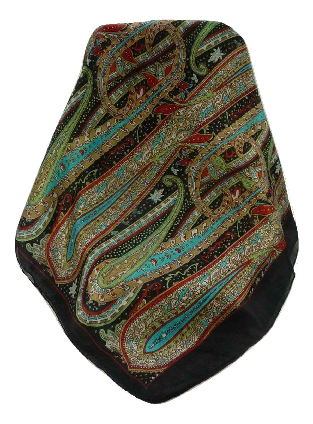 Foulard Traditional Soie de Mûrier Gosthani Black de Pashmina & Silk 