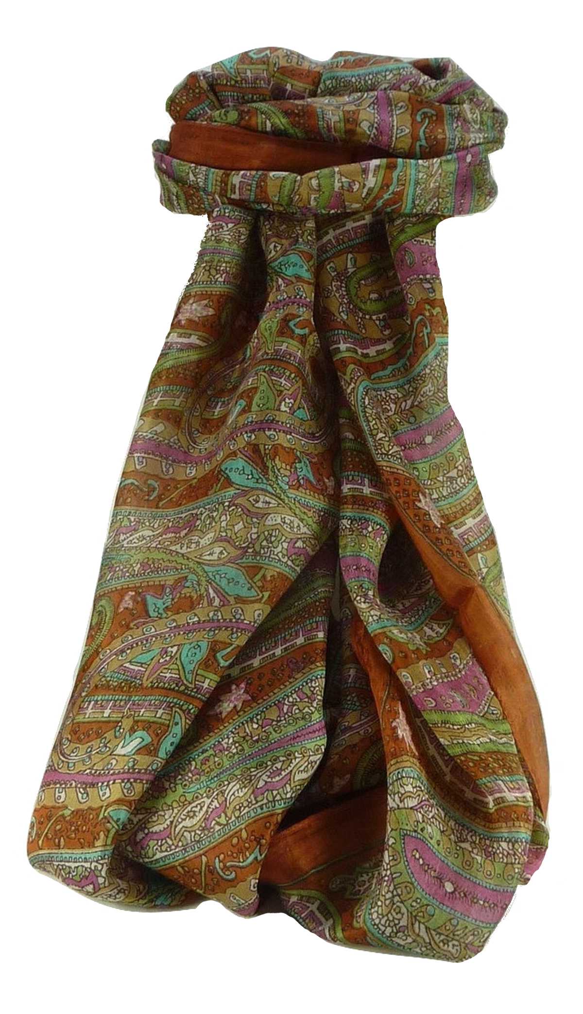 Foulard Traditional Soie de Mûrier Gosthani Copper de Pashmina & Silk 