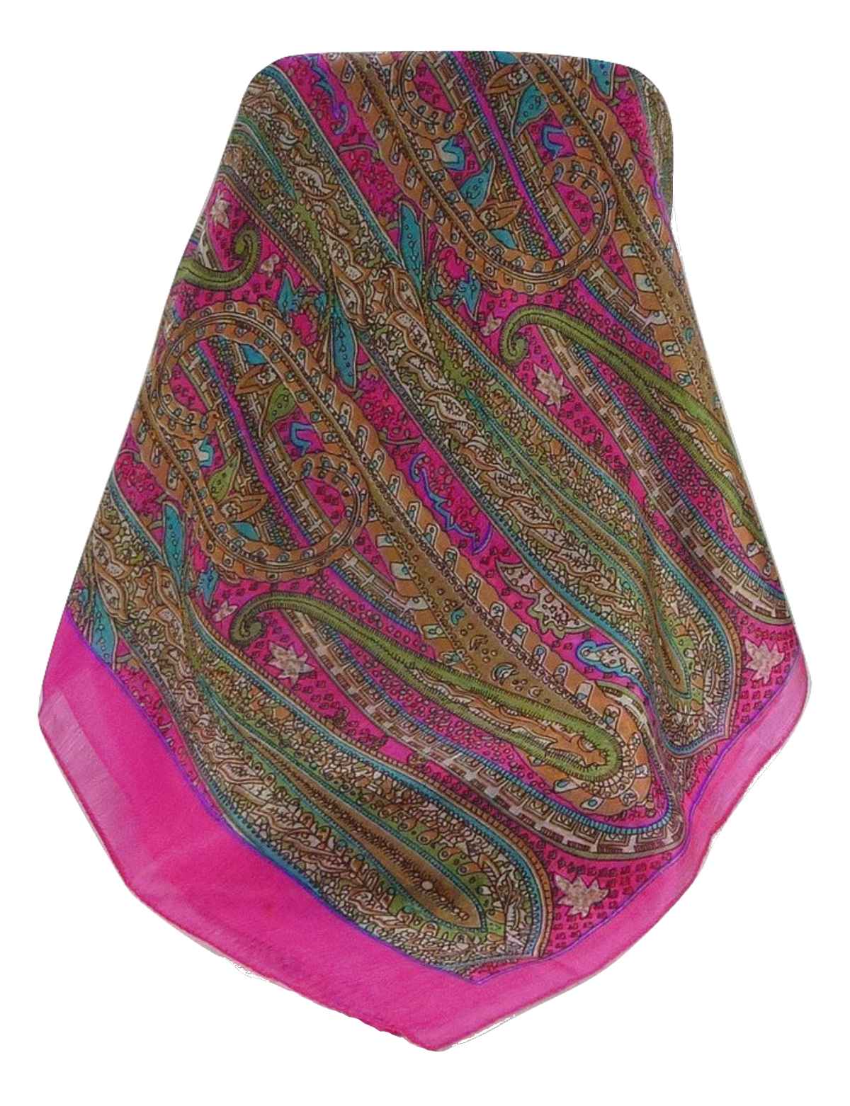 Foulard Traditional Soie de Mûrier Gosthani Pink de Pashmina & Silk 