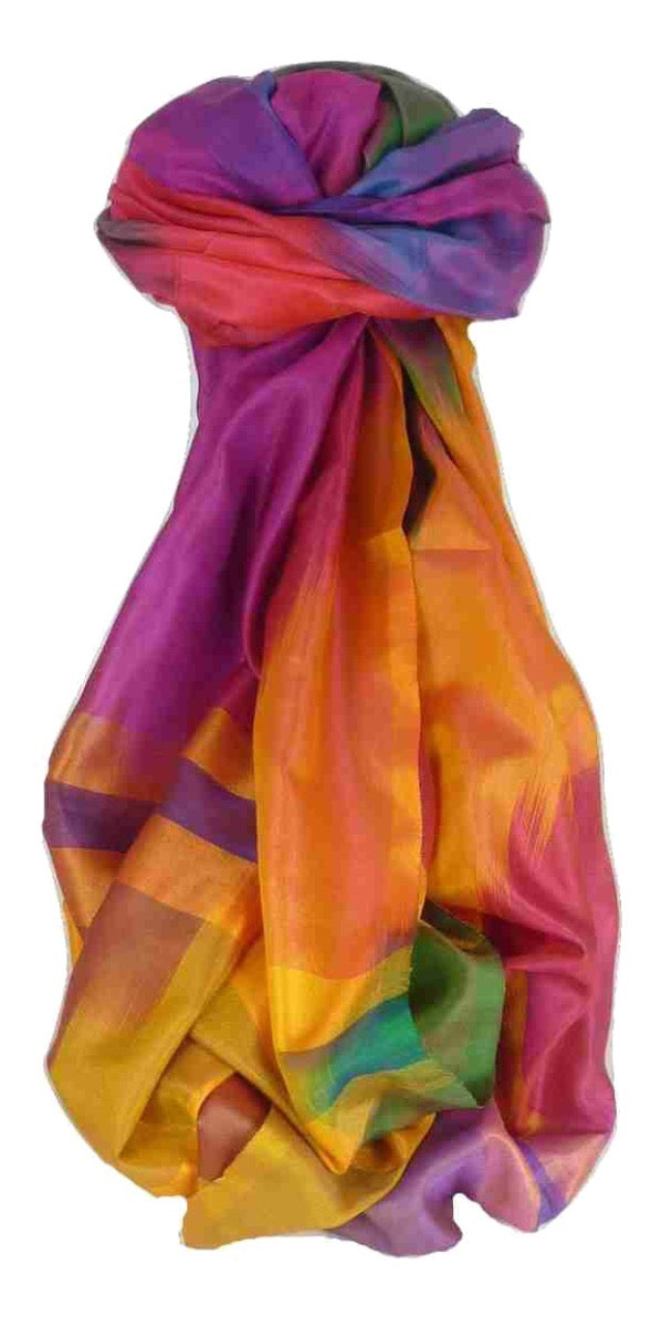 Varanasi Premium Silk Long Scarf 8679 GIFT BOX WRAPPED by Pashmina & Silk