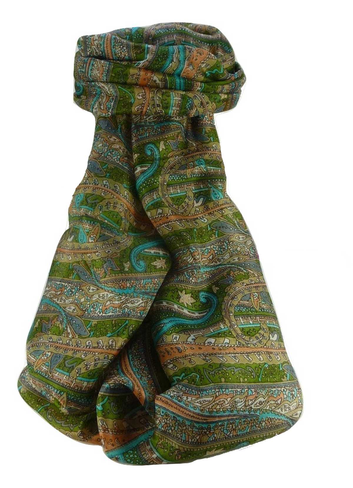 Foulard Traditional Soie de Mûrier Gosthani Sage de Pashmina & Silk 