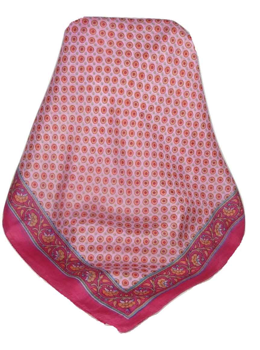 Mulberry Silk Contemporary Long Scarf Wazir Cerise by Pashmina & Silk