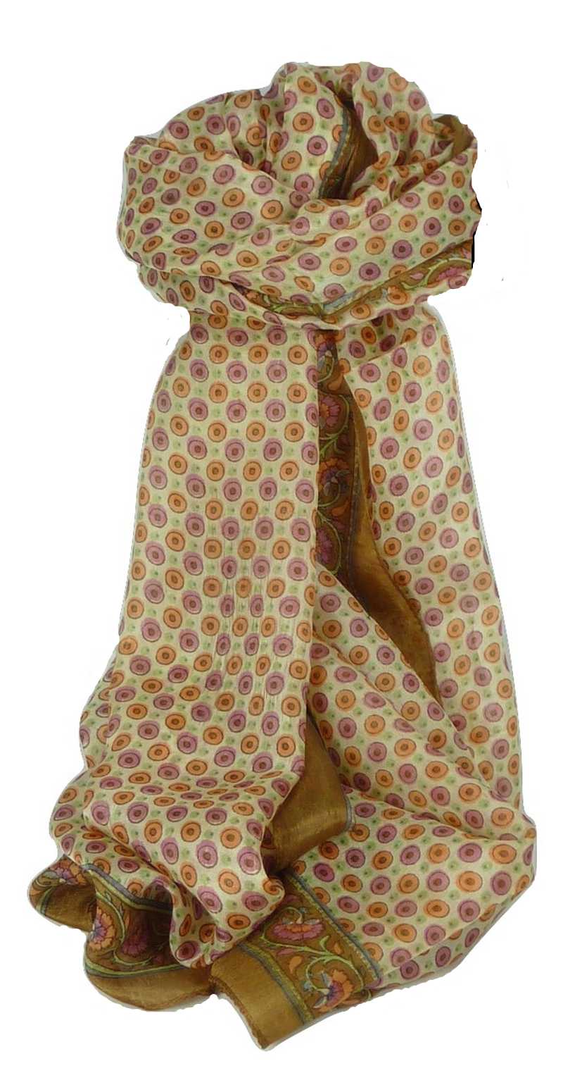 Mulberry Silk Contemporary Long Scarf Wazir Chestnut by Pashmina & Silk