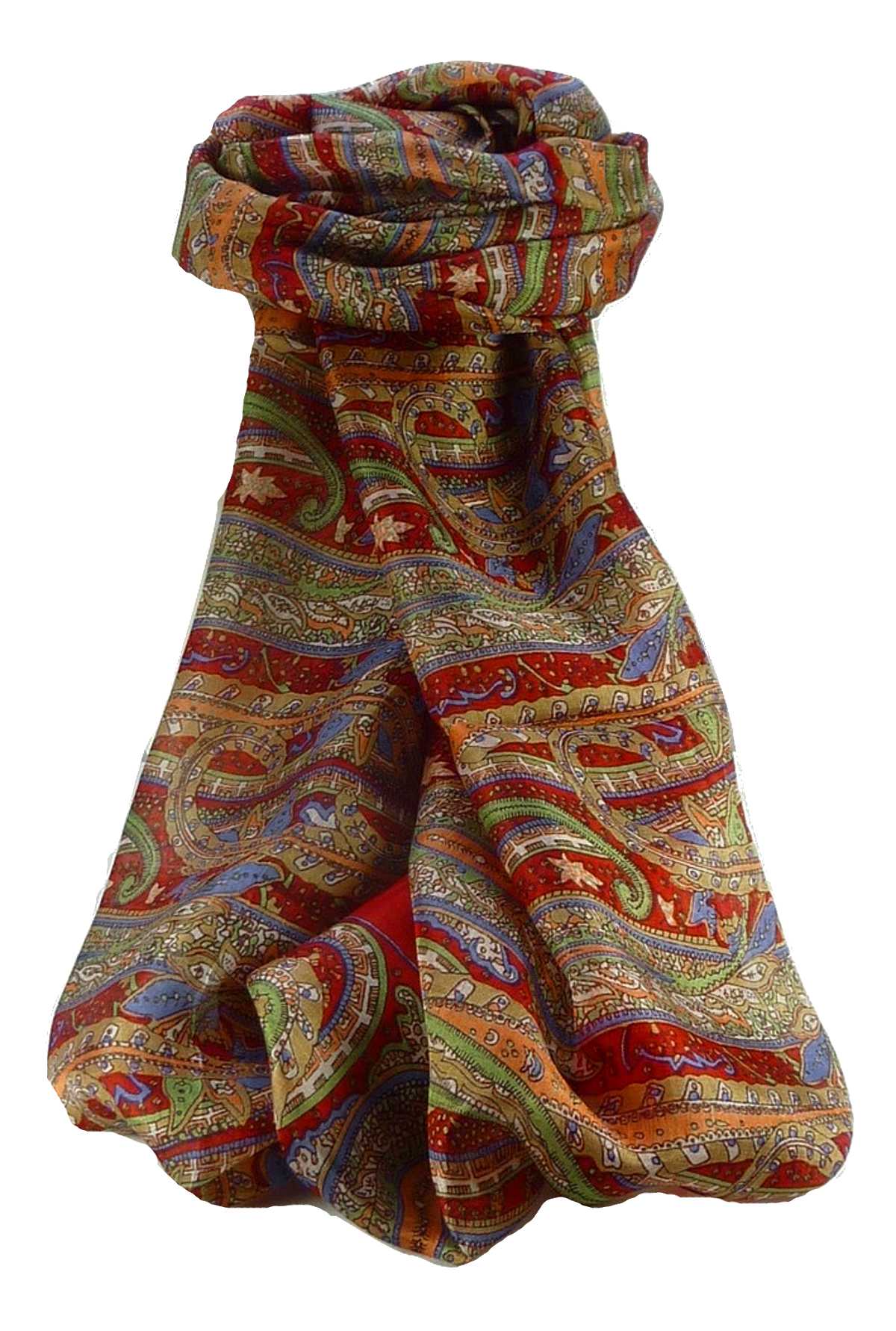Foulard Traditional Soie de Mûrier Gosthani Scarlet de Pashmina & Silk 