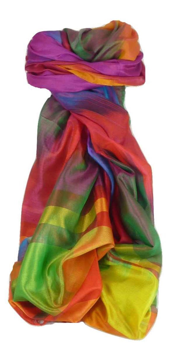 Varanasi Premium Silk Long Scarf 5869 GIFT BOX WRAPPED by Pashmina & Silk