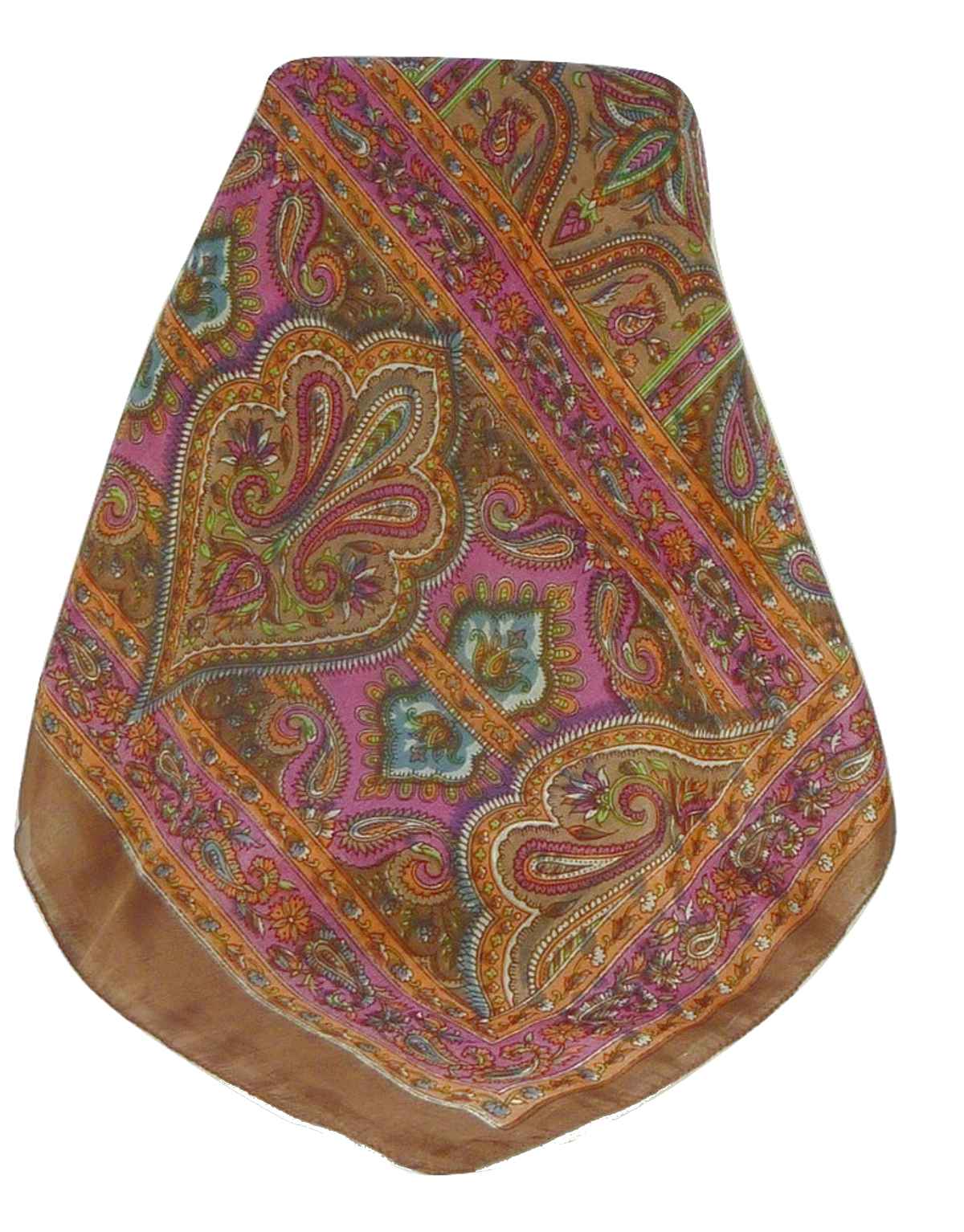 Mulberry Silk Traditional Long Scarf Madh Chestnut by Pashmina & Silk