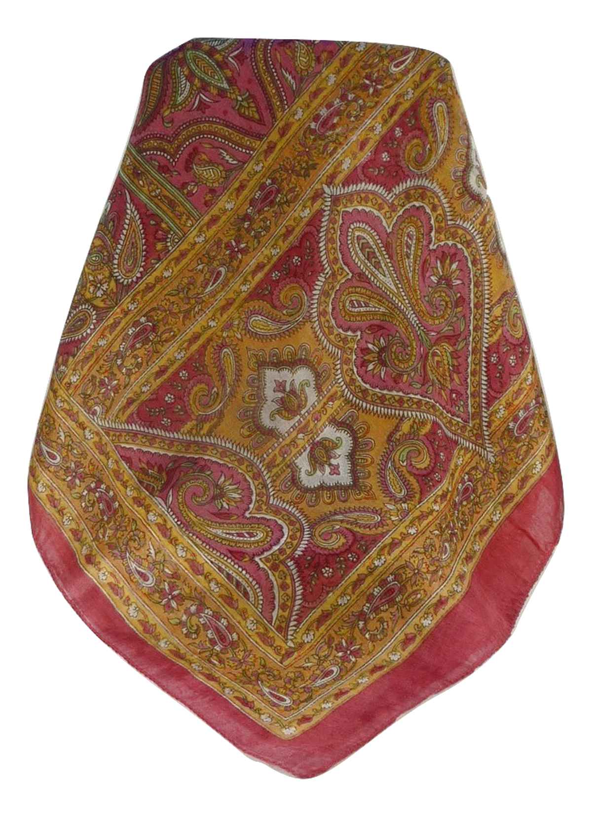 Mulberry Silk Traditional Long Scarf Madh Rose by Pashmina & Silk