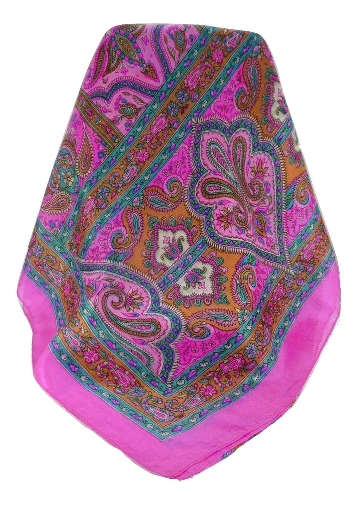 Mulberry Silk Traditional Long Scarf Madh Pink by Pashmina & Silk