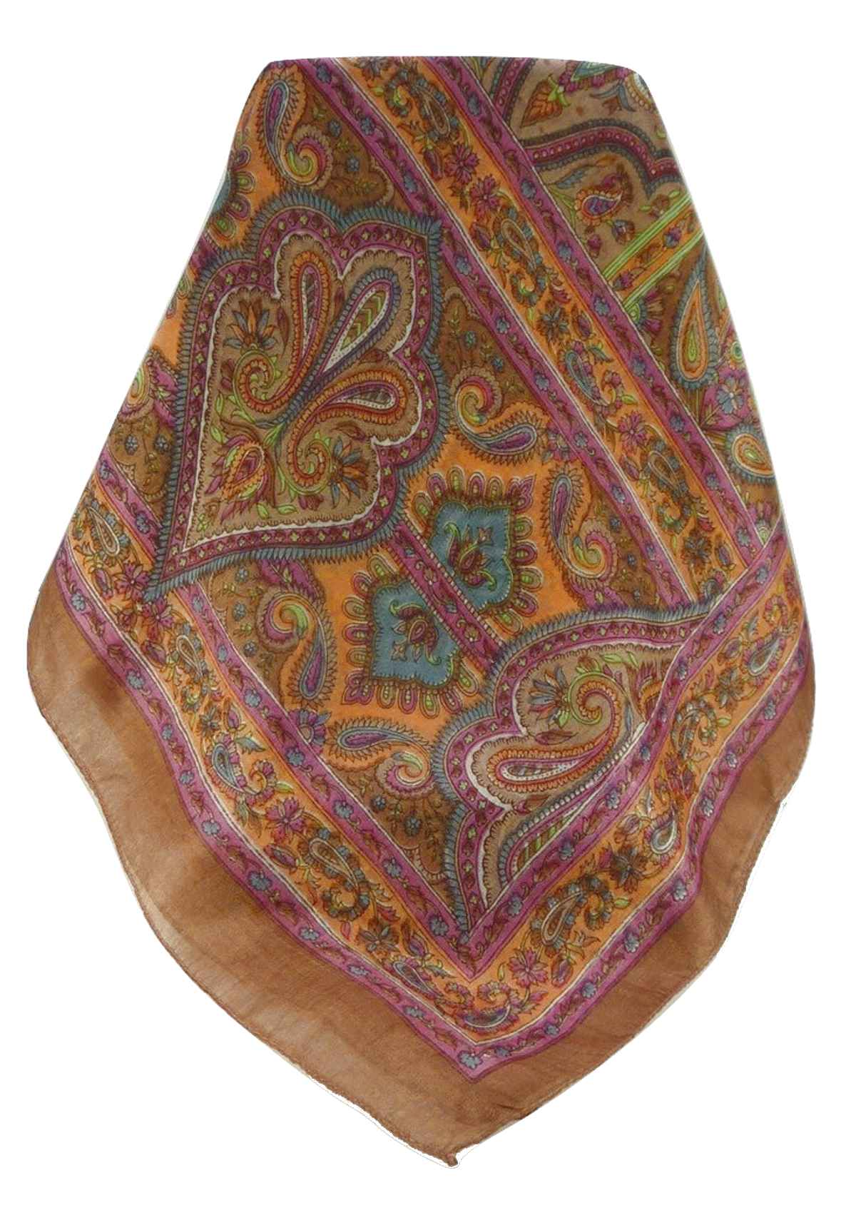 Mulberry Silk Traditional Long Scarf Madh Copper by Pashmina & Silk