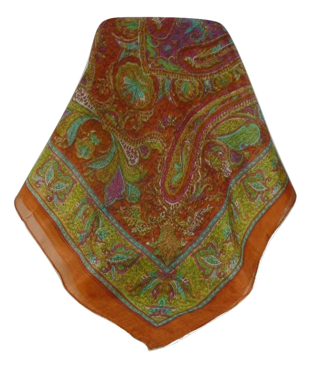 Mulberry Silk Traditional Long Scarf Ramsej Copper by Pashmina & Silk