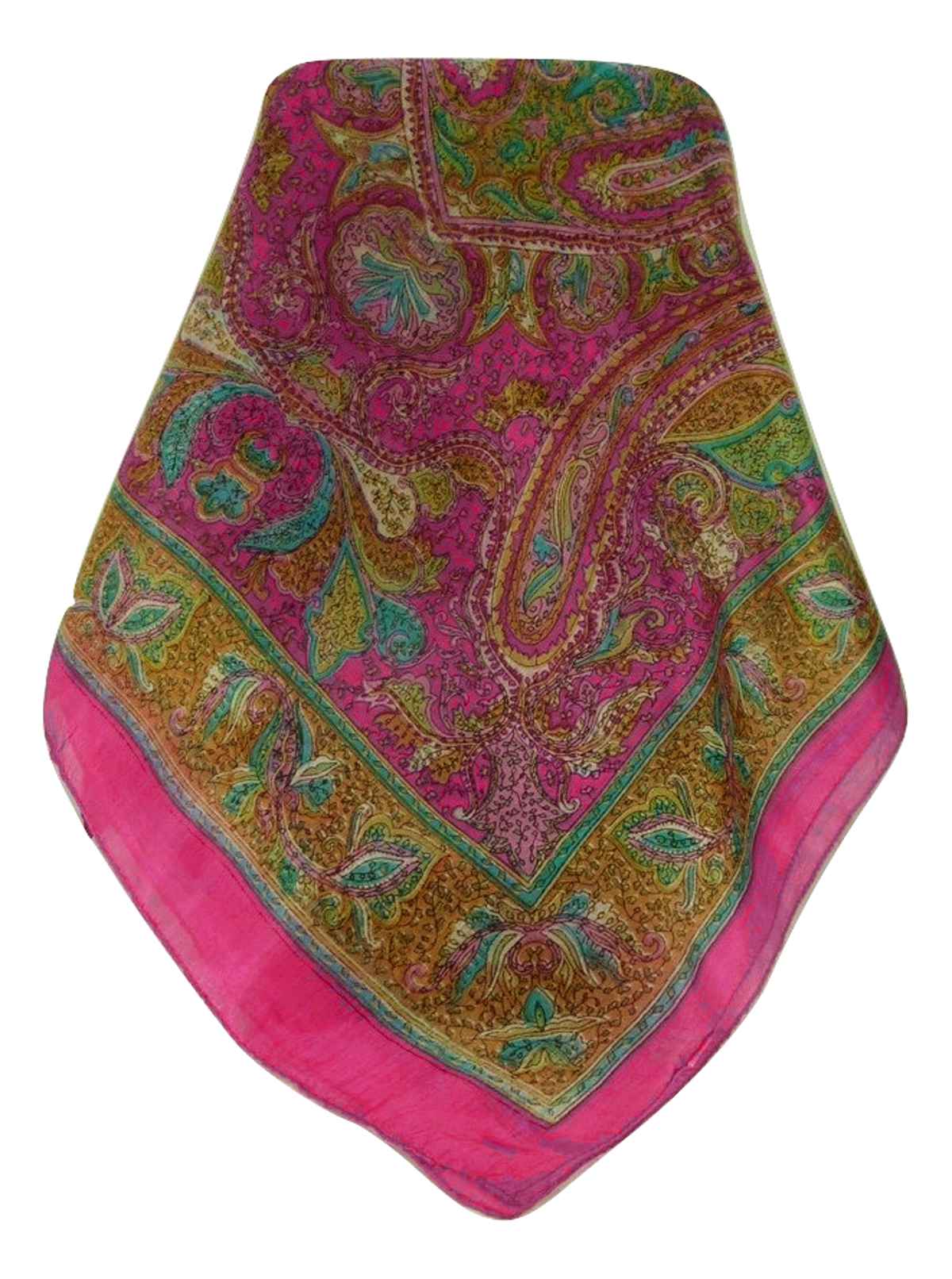 Mulberry Silk Traditional Long Scarf Ramsej Pink by Pashmina & Silk