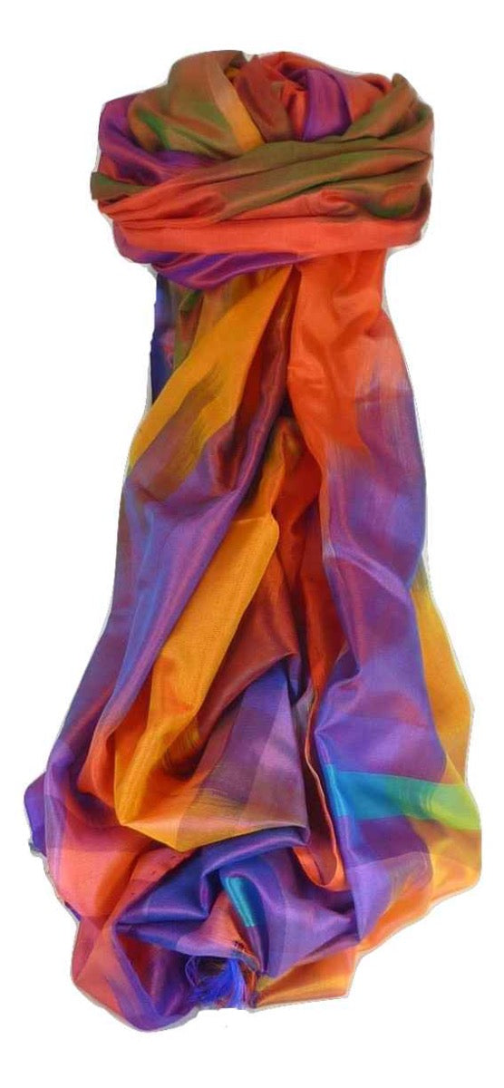 Varanasi Premium Silk Long Scarf 4589 GIFT BOX WRAPPED by Pashmina & Silk