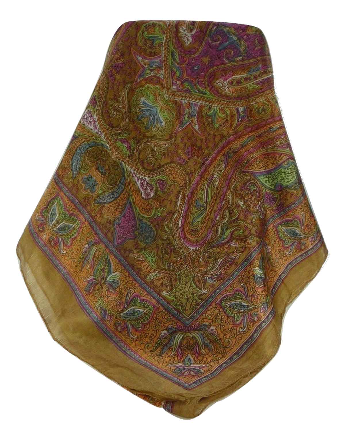 Mulberry Silk Traditional Long Scarf Ramsej Chestnut by Pashmina & Silk